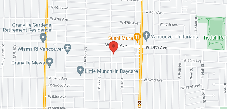 map of 1139 W 50TH AVENUE